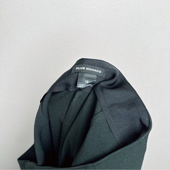 Club Monaco Womens 12 Dark Green Tapered Leg Crepe Trouser - Picture 7 of 12